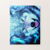 Beängstigender Wolf Puzzle (Vertikal)