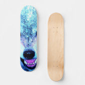 Beängstigender Wolf Skateboard (Vorderseite)