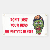 Beängstigender Zombie Halloween-Themenbanner Banner (Horizontal)