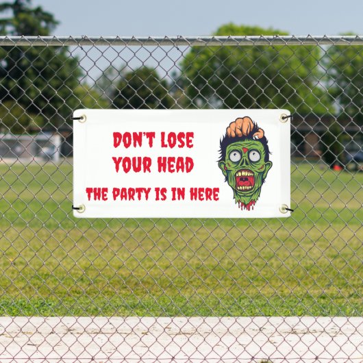Beängstigender Zombie Halloween-Themenbanner Banner (Insitu)