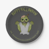 Beängstigender Zombie Personalizable Halloween-Ere Pappteller (Vorderseite)