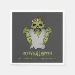 Beängstigender Zombie Personalizable Halloween-Ere Serviette