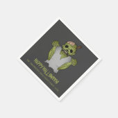 Beängstigender Zombie Personalizable Halloween-Ere Serviette (Ecke)