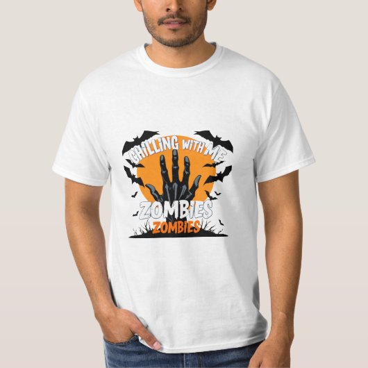 Beängstigender Zombie-T - Shirt - Erfrischung mit (Vorderseite)