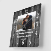 Beängstigendes 5-jähriges Foto Quadratische Wanduhr (Winkel)