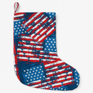 Beängstigendes amerikanisches Muster Kleiner Weihnachtsstrumpf
