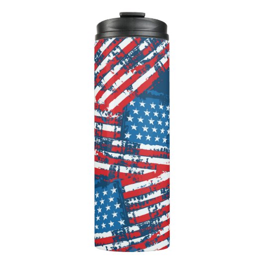 Beängstigendes amerikanisches Muster Thermosbecher (Vorderseite)