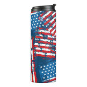 Beängstigendes amerikanisches Muster Thermosbecher (Nach links gedreht)