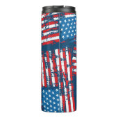 Beängstigendes amerikanisches Muster Thermosbecher (Rückseite)