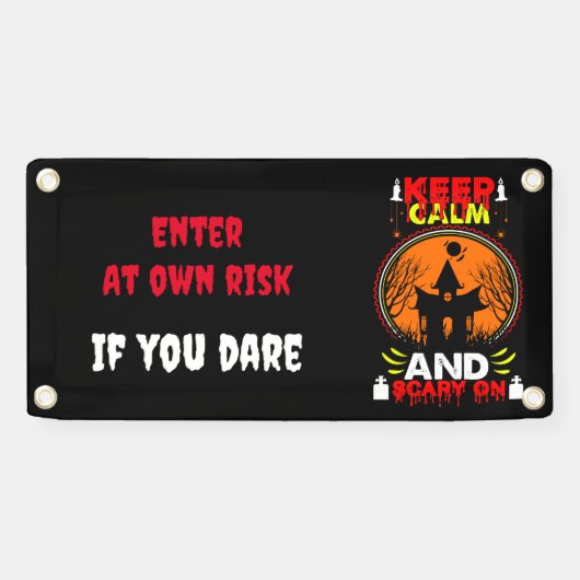 Beängstigendes, anpassbares Halloween-Banner Banner (Horizontal)