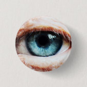 Beängstigendes Auge / Halloween blaues Auge / spoo Button (Vorderseite)