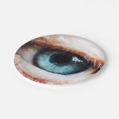 Beängstigendes Auge / Halloween blaues Auge / spoo Pappteller (Schrägansicht)