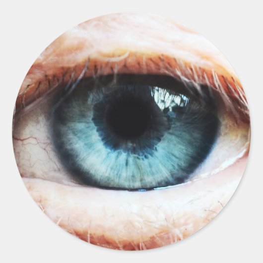 Beängstigendes Auge / Halloween blaues Auge / spoo Runder Aufkleber (Vorderseite)