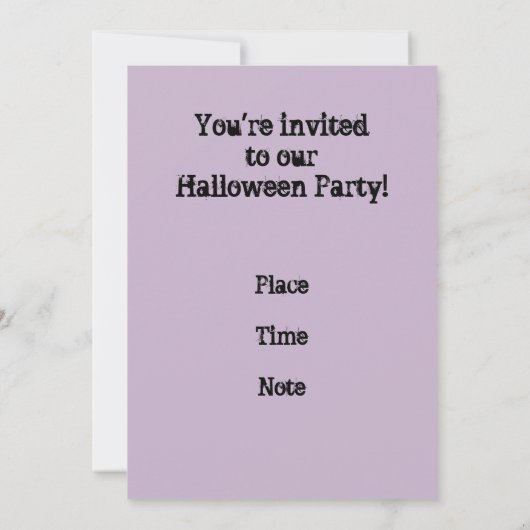 Beängstigendes Bat Tree Halloween-Party Einladung (Rückseite)