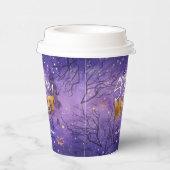 Beängstigendes Beängstigendes NachtHalloween Lila- Pappbecher (Rechts)