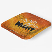 Beängstigendes Beängstigendes NachtHalloween Orang Pappteller (Gewinkelt)