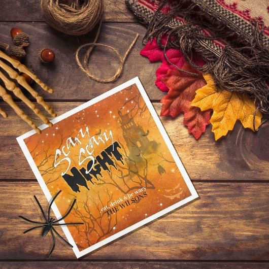 Beängstigendes Beängstigendes NachtHalloween Orang Serviette