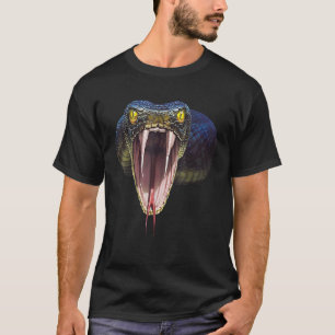Beängstigendes Black Mamba Schlange Halloween Kost T-Shirt