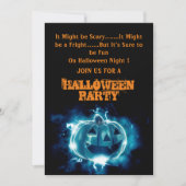 Beängstigendes Black Pumpkin-Halloween-Party Einladung (Vorderseite)
