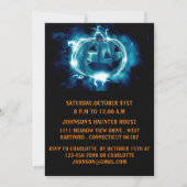 Beängstigendes Black Pumpkin-Halloween-Party Einladung (Rückseite)