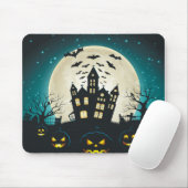 Beängstigendes Blau und Spuk Schwarzes Haus Hallow Mousepad (Mit Mouse)