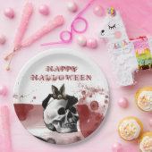 Beängstigendes Bluody Skull Happy Halloween Party Pappteller (Party)