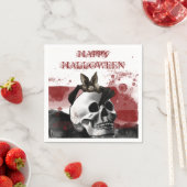 Beängstigendes Bluody Skull Happy Halloween Party Serviette (Beispiel)