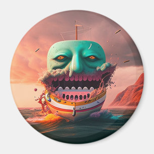 Beängstigendes Boot Magnet