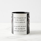 Beängstigendes Böse lächelt Clown & Quote Zweifarbige Tasse (Mittel)