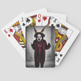Beängstigendes böses Clown-Rotes Kostüm Spielkarten
