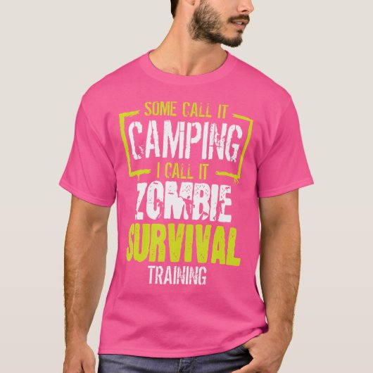 Beängstigendes Camp Geschenk im Freien Zombie Über T-Shirt (Vorderseite)