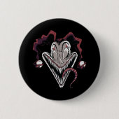 Beängstigendes Clown-Face-Halloween-Design Button (Vorderseite)