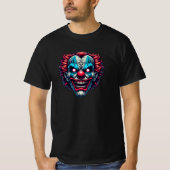 Beängstigendes Clown-Gesicht und Kunst T-Shirt (Vorderseite)