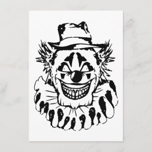 Beängstigendes Clown Halloween Einladung