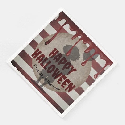 Beängstigendes Clown-Schattenkrebskarneval Hallowe Serviette (Ecke)