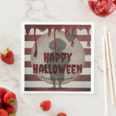 Beängstigendes Clown-Schattenkrebskarneval Hallowe Serviette (Beispiel)