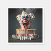 Beängstigendes Clown-Thema individuell anpassbar G Serviette (Vorderseite)