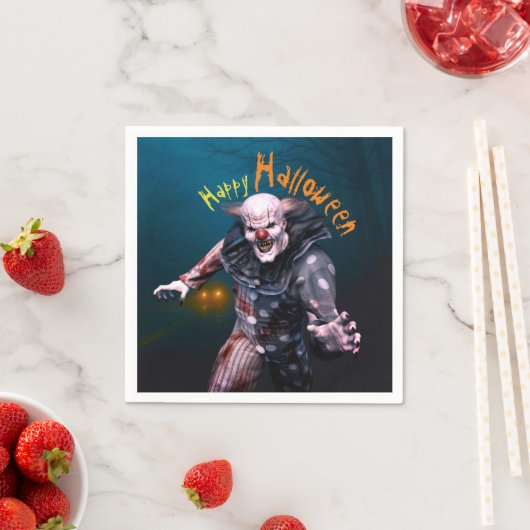Beängstigendes Clownpapier-Platte für Halloween-H Serviette (Beispiel)