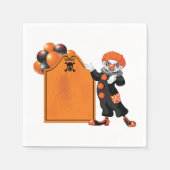 Beängstigendes Clowpapier Napkins Serviette (Vorderseite)