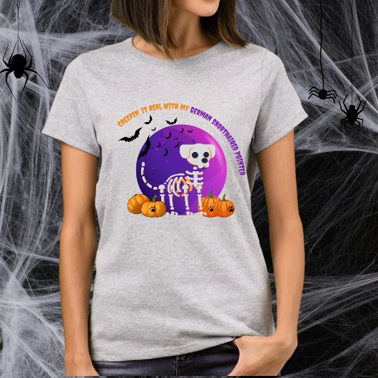 Beängstigendes deutsches KurzhaarHalloween TShirt