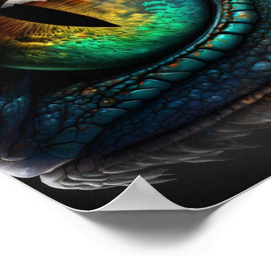 Beängstigendes Drachenauge Poster (Ecke)