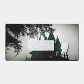 Beängstigendes dunkles Spuk Herrenhaus Schreibtischunterlage (Tastatur & Maus)