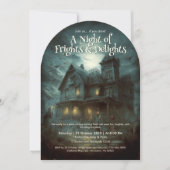 Beängstigendes erwachsenes Spooky Spuk Haus Hallow Einladung (Vorderseite)