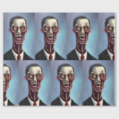 Beängstigendes Face Wrapping Paper Geschenkpapier (Flach)