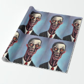 Beängstigendes Face Wrapping Paper Geschenkpapier (Ungerollt)