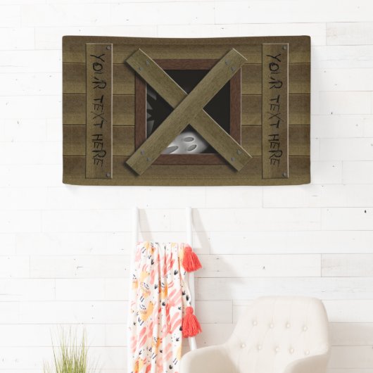 Beängstigendes Fake-Broken-Fenster mit Ghost-Text Banner (Insitu)