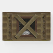 Beängstigendes Fake-Broken-Fenster mit Ghost-Text Banner (Horizontal)