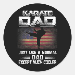 Beängstigendes Flag Karate Vater Vatertag Geschenk Runder Aufkleber