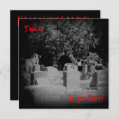 Beängstigendes FriedhofsHalloween Einladung (Vorne/Hinten)