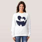 Beängstigendes Funny Face Halloween Ghost Sweatshirt (Vorne ganz)